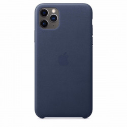 Чехол-накладка (кожаный) Apple iPhone 11 Pro Max Leather Case Midnight Blue (MX0G2)