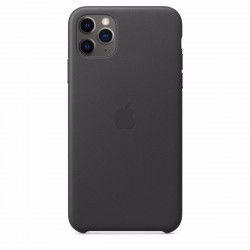 Чехол-накладка (кожаный) Apple iPhone 11 Pro Max Leather Case Black (MX0E2)