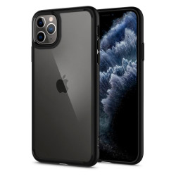 Чехол-накладка (силиконовый) Apple iPhone 11 Pro Spigen Ultra Hybrid Matte Black (077CS27234)