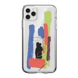 Чохол-накладка (пластиковий) Apple iPhone 11 Pro Max Speck Presidio Clear + Print Paintsplatter Blue/Clear (SP-130028-8534)