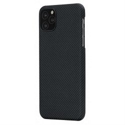 Чехол-накладка (карбоновый) Apple iPhone 11 Pro Max Pitaka MagCase Black/Grey (KI1101M)