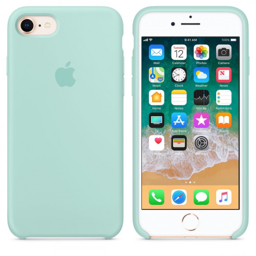 Чехол-накладка (силиконовый) Apple iPhone 8/7 Silicone Case Marine Green (MRR72)