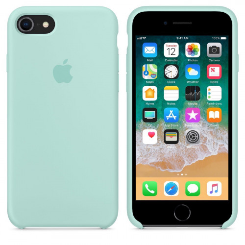Чехол-накладка (силиконовый) Apple iPhone 8/7 Silicone Case Marine Green (MRR72)