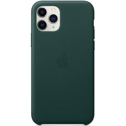 Чехол-накладка (кожаный) для iPhone 11 Pro Leather Case High Copy Forest Green