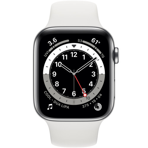 Stainless steel case with white sport band online