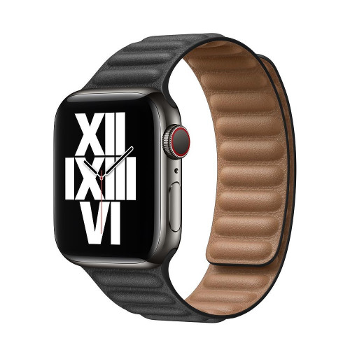 Apple Watch 42/44mm Leather Link Black M/L (MY9N2)