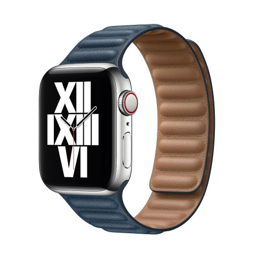 Apple Watch 42/44mm Leather Link Baltic Blue M/L (MY9L2)