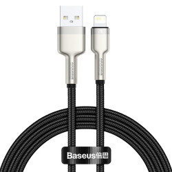 Baseus Cafule Metal Lightning 2.4A 1m Black (CALJK-A01)