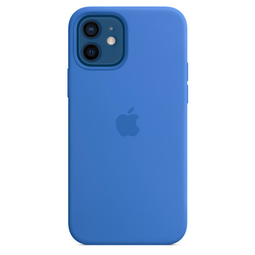 Чехол-накладка (силиконовый) для iPhone 12/12 Pro Silicone Case with MagSafe High Copy Capri Blue