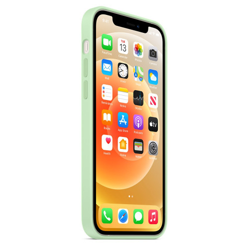 Чехол-накладка (силиконовый) для iPhone 12/12 Pro Silicone Case with MagSafe High Copy Pistachio