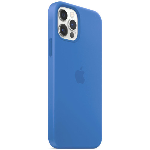 Чохол-накладка (силіконовий) для iPhone 12 Pro Max Silicone Case with MagSafe High Copy Capri Blue
