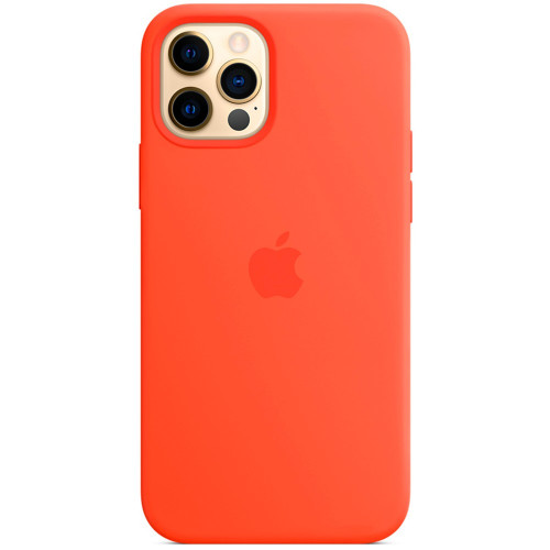 Чохол-накладка (силіконовий) для iPhone 12 Pro Max Silicone Case with MagSafe High Copy Electric Orange