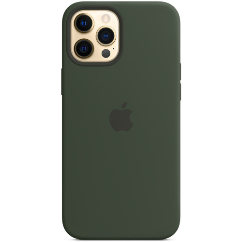 Чохол-накладка (силіконовий) для iPhone 12 Pro Max Silicone Case with MagSafe High Copy Cyprus Green