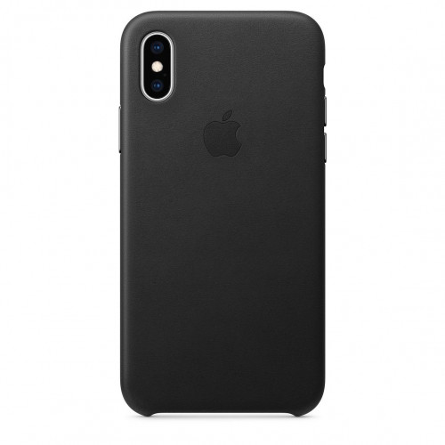 Чохол-накладка (шкіряний) Apple iPhone XS Leather Case Black (MRWM2)