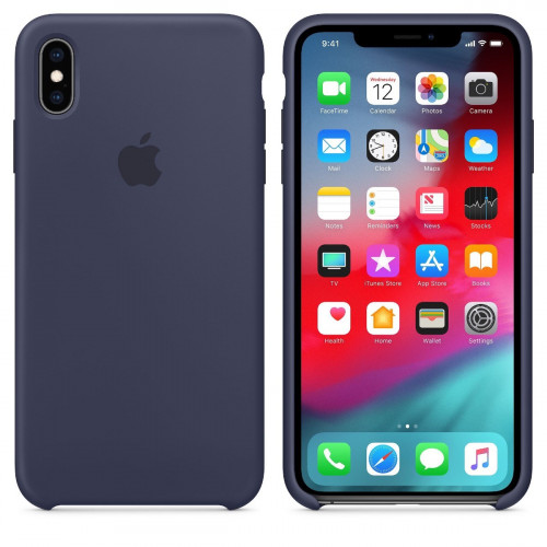 Чохол-накладка (силіконовий) Apple iPhone XS Max Silicone Case Midnight Blue (MRWG2)