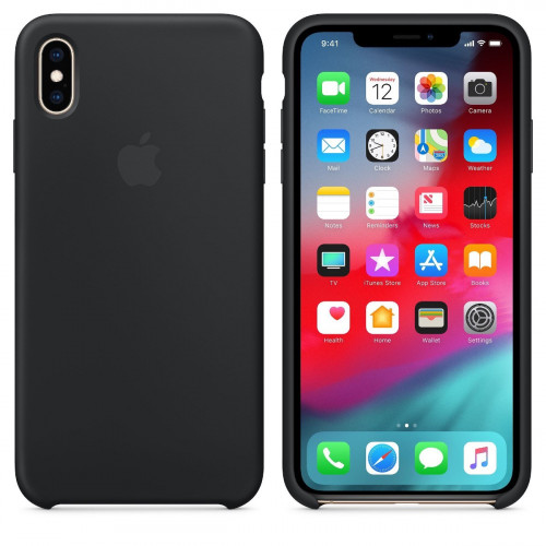 Чехол-накладка (силиконовый) Apple iPhone XS Max Silicone Case Black (MRWE2)