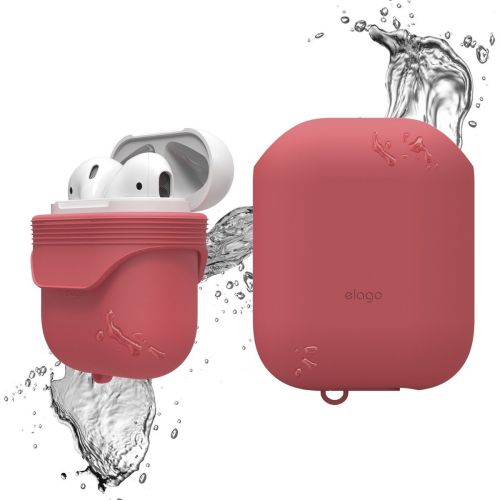 Чехол-накладка (силиконовый) Apple AirPods Elago Waterproof Case Italian Rose (EAPWF-BA-IRO)