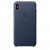 Чехол-накладка (кожаный) Apple iPhone XS Max Leather Case Midnight Blue (MRWU2)
