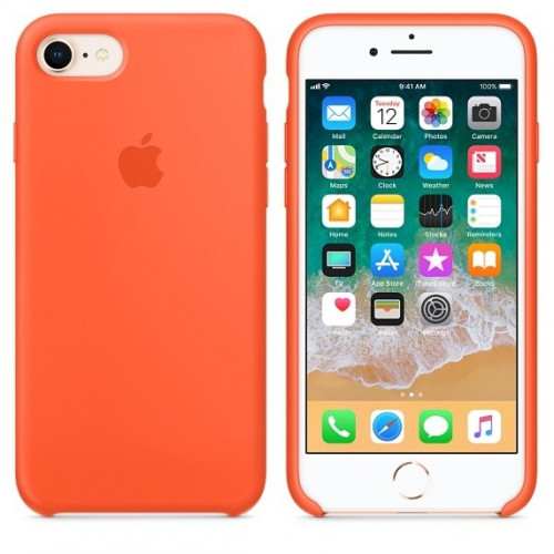 Чохол-накладка (силіконовий) для Apple iPhone 8/7 Silicone Case Spicy Orange (MR682)