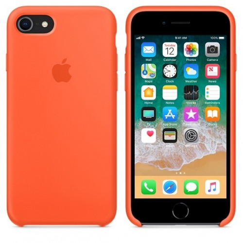 Чохол-накладка (силіконовий) для Apple iPhone 8/7 Silicone Case Spicy Orange (MR682)