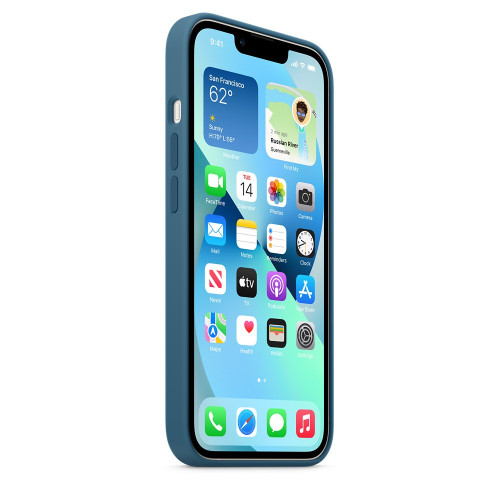 Чехол-накладка (силиконовый) для iPhone 13 Silicone Case High Copy Blue Jay