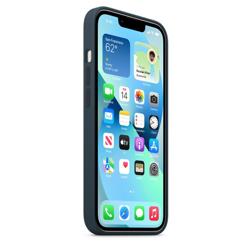 Чехол-накладка (силиконовый) для iPhone 13 Silicone Case High Copy Abyss Blue