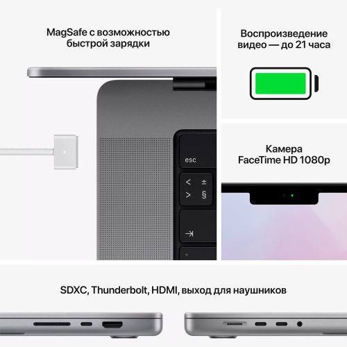 Apple MacBook Pro 16" Space Gray 2021 (Z14W00105)