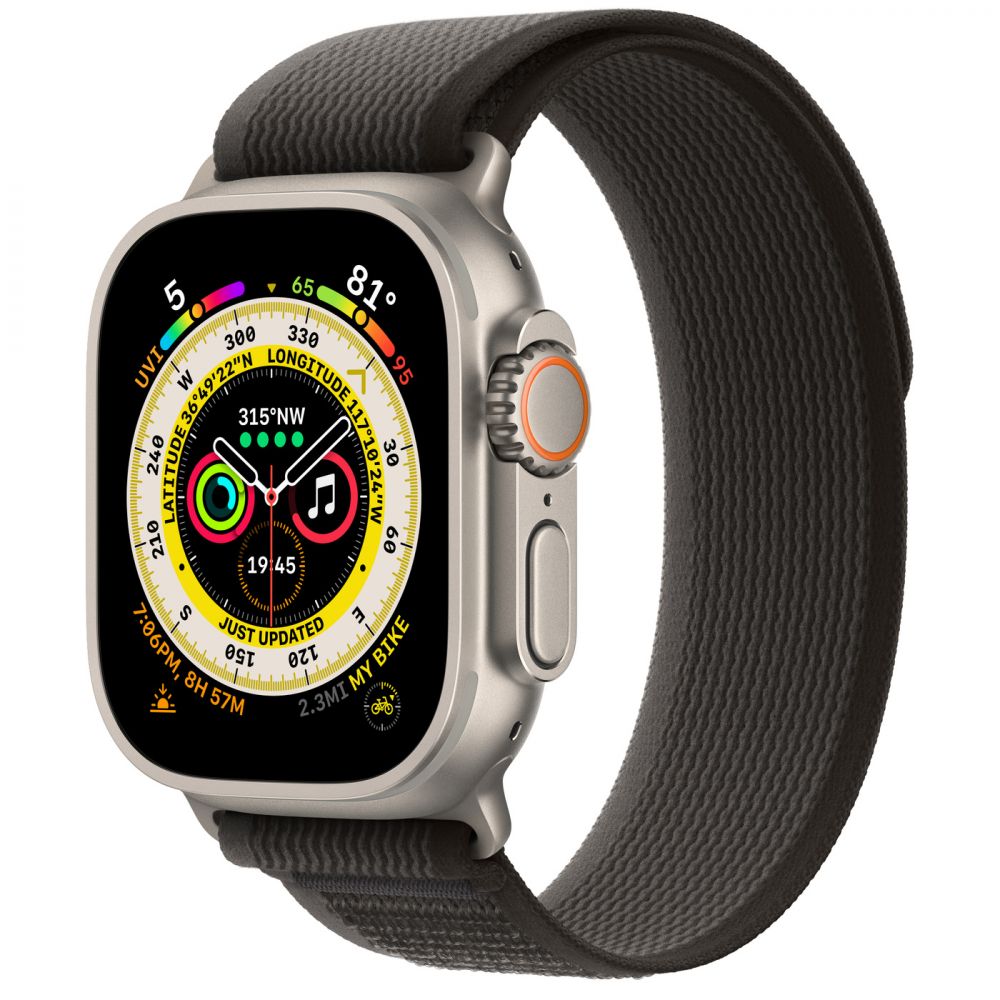 Apple Watch Ultra Gps Cellular 49mm Titanium Case With Black Gray Trail Loop M L Mqf53 Mqfx3 Kupit V Internet Magazine Mr Fix