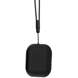 Чехол-накладка (силиконовый) Apple AirPods Pro 2 Silicone Case with strap Black