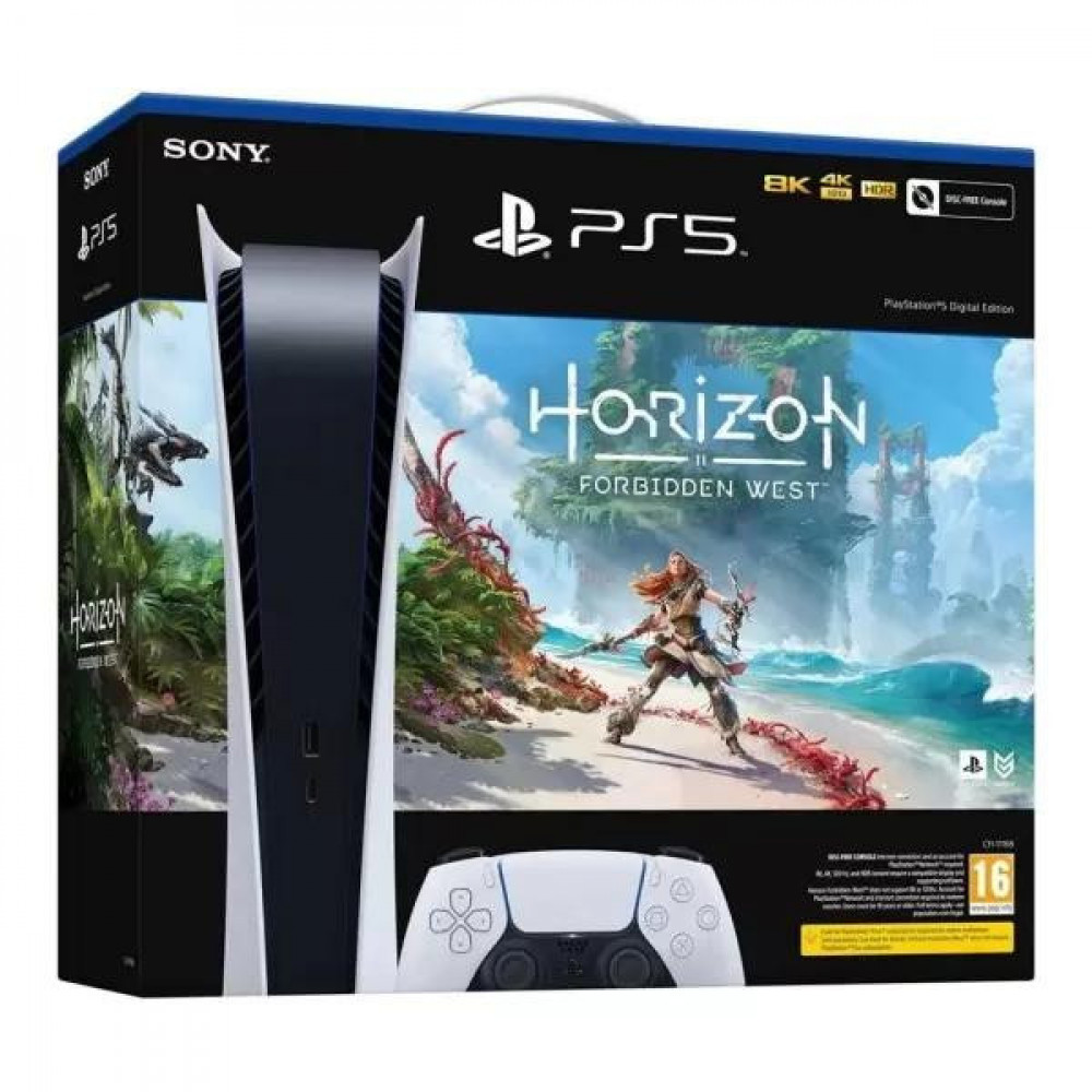 Sony PlayStation 5 Digital Edition 825 GB Horizon Forbidden West Bundle ...