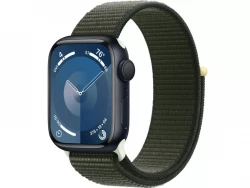 Apple Watch Series 9 GPS 41mm Midnight Aluminum Case with Cypress Sport Loop (MR9L3+MT573)