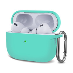 Чехол-накладка (силиконовый) Apple AirPods Pro 2 Silicone Case with Carabine Mint Green