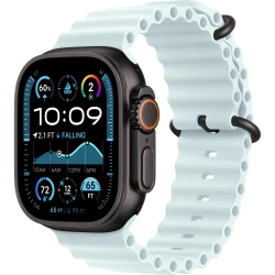 Apple Watch Ultra 2 GPS + Cellular 49mm Black Titanium Case w. Ice Blue Ocean Band (MYTC3+MYP83)