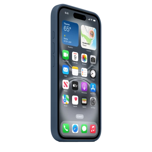 Чехол-накладка (силиконовый) Apple iPhone 16 Silicone Case with MagSafe Denim (MYY23)