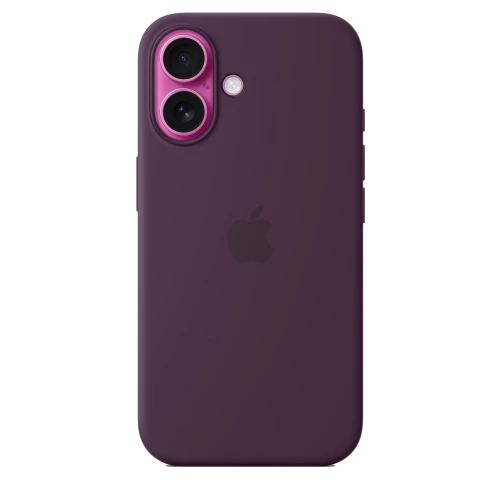 Чехол-накладка (силиконовый) Apple iPhone 16 Silicone Case with MagSafe Plum (MYY43)