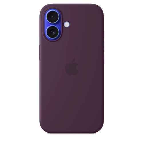 Чехол-накладка (силиконовый) Apple iPhone 16 Silicone Case with MagSafe Plum (MYY43)