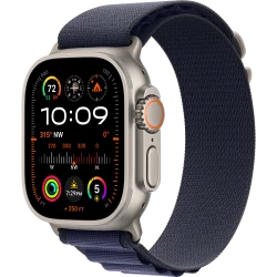 Apple Watch Ultra 2 GPS + Cellular 49mm Natural Titan. Case w. Navy Alpine Loop - Small (MYT33+MXMX3)