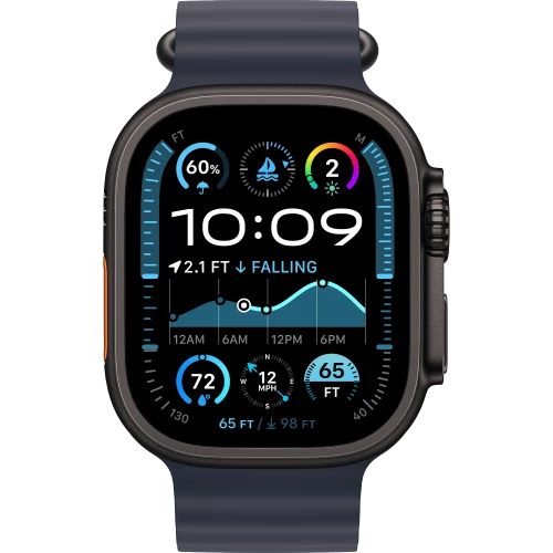 Ремешок Apple Watch 44/45/46/49mm (MYPA3) Ocean Band Navy - Black Titanium Finish (MYPA3)