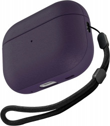 Чехол-накладка (силиконовый) Apple AirPods 4 TPU Leather Dark Purple