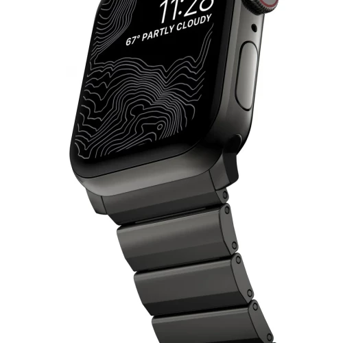 NOMAD Apple Watch 41/42mm Steel Band Graphite Hardware Graphite