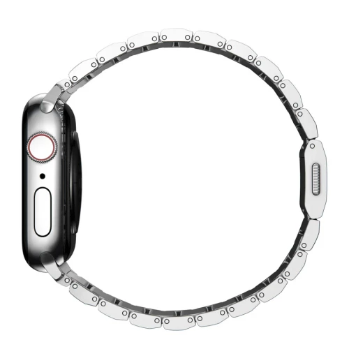 NOMAD Apple Watch 46/49mm Steel Band Silver Hardware Silver