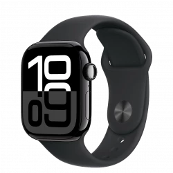 Apple Watch Series 10 GPS 46mm Jet Black Alu. Case w. Black Sport Band - XL (MWX13+MXM53)