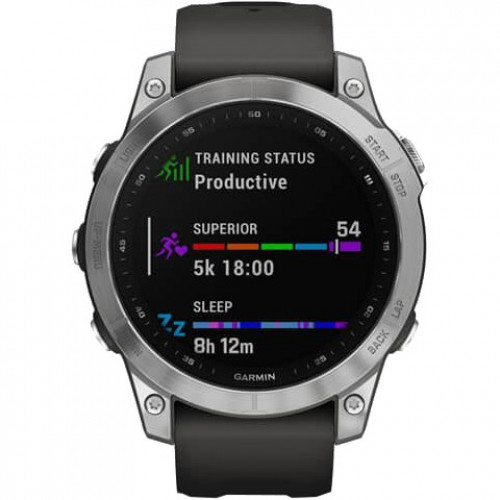 Garmin Fenix 7 Silver with Graphite Band (010-02540-00/01)