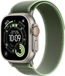 Apple Watch Ultra 3 GPS + Cellular 49mm Natural Tit. Case w. Green/Neon Trail Loop - S/M (MF1V4+MFT44)
