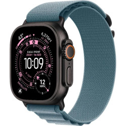 Apple Watch Ultra 3 GPS + Cellular 49mm Black Tit. Case w. Light Blue Alpine Loop - Small (MF254+MG9K4)