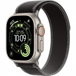 Apple Watch Ultra 3 GPS + Cellular 49mm Natural Tit. Case w. Black/Charcoal Trail Loop - S/M (MF1V4+MFT84)