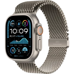Apple Watch Ultra 3 GPS + Cellular 49mm Natural Tit. Case w. Natural Tit. Milanese Loop - Large (MF0E4)