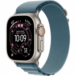 Apple Watch Ultra 3 GPS + Cellular 49mm Natural Tit. Case w. Light Blue Alpine Loop - Medium (MEWM4)