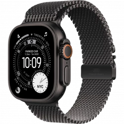 Apple Watch Ultra 3 GPS + Cellular 49mm Black Tit. Case w. Black Tit. Milanese Loop - Small (MF1N4)