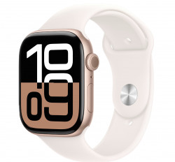 Apple Watch Series 10 GPS + Cellular 42mm Rose Gold Alu. Case w. Light Blush Sport Band - S/M (MWX93)